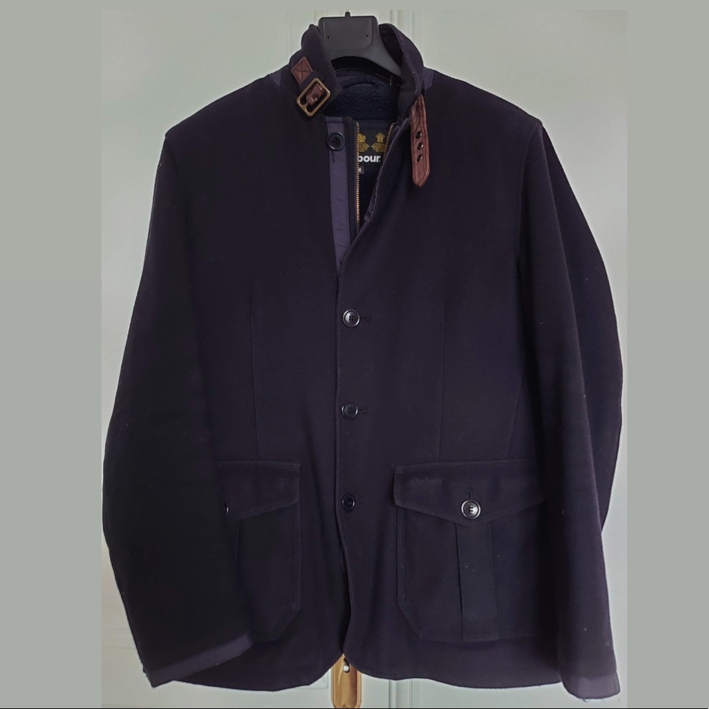 BARBOUR wool jacket with fleece inside Size Medium